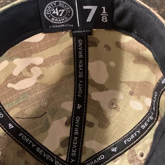 Cape Cod Baseball League Camo 47 Brand Fitted Baseball Cap Size 7 1/8 - Picture 7 of 8